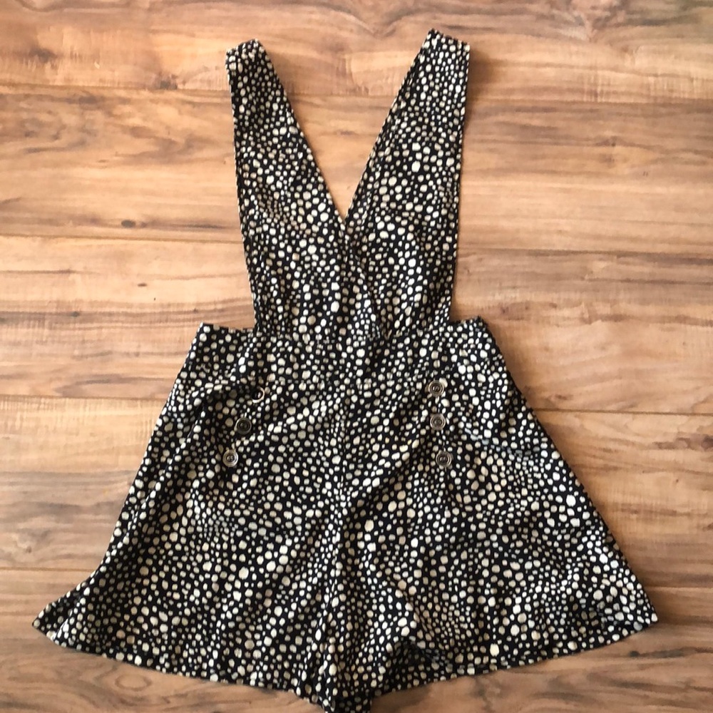 Vintage Black and white Overalls
